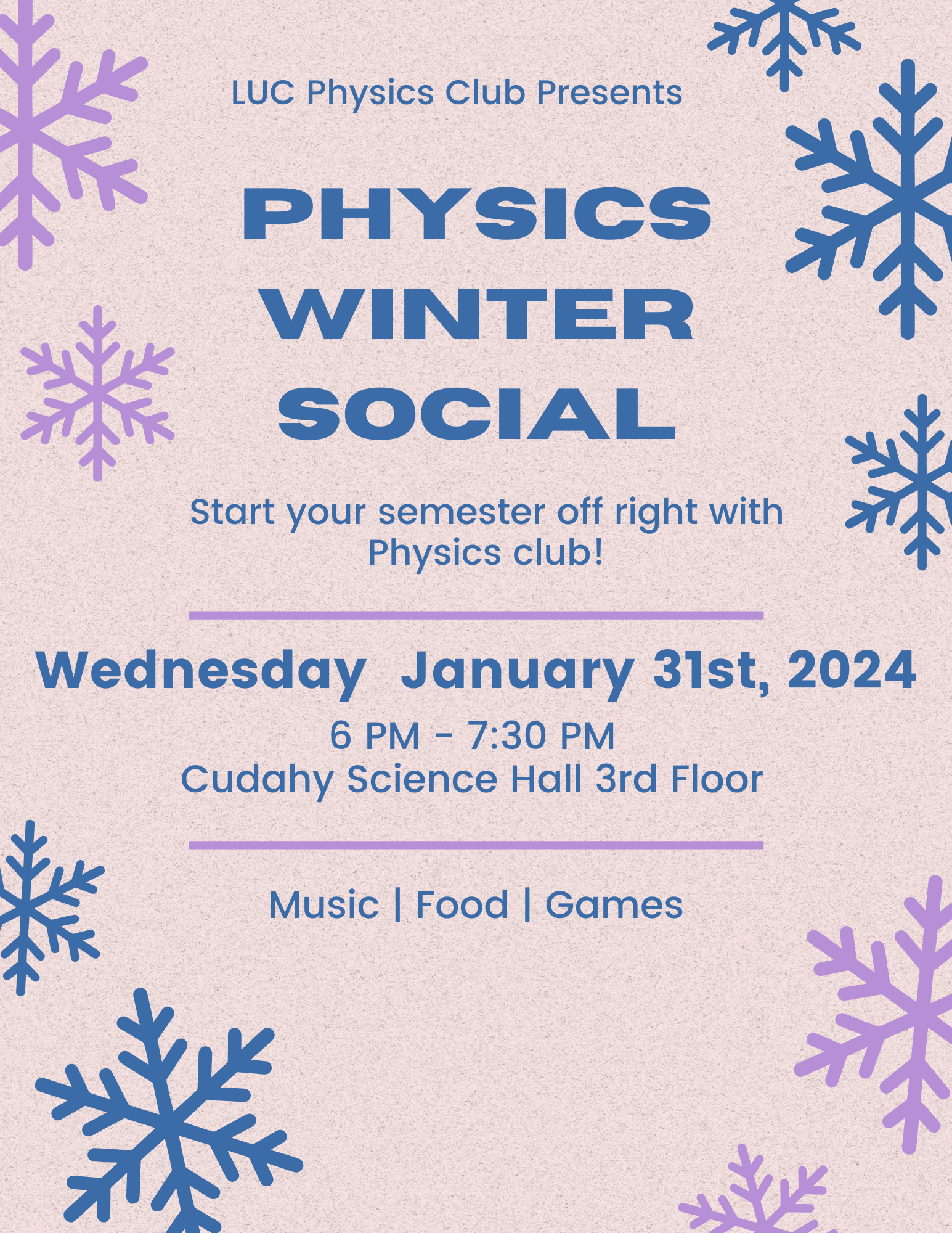 
Physics Winter Social